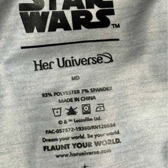 Star Wars tank top, her universe, size medium New black blue universe designe - Picture 9 of 10